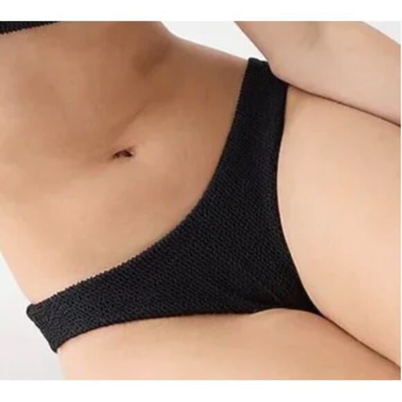 2/$15 NWT J. Crew Scrunchie Hipster Bikini Bottom Black Low-Rise Plus Size 2X - Picture 2 of 10
